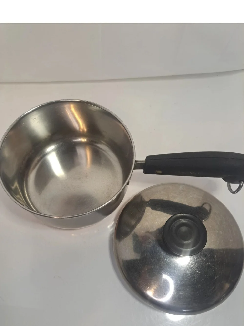 VINTAGE Revere Ware 1.5 qt Copper Bottom Saucepan w/Lid Riverside CA